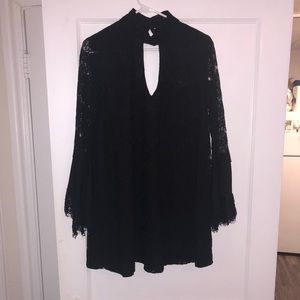 Do+be black lace bell sleeve dress NWT